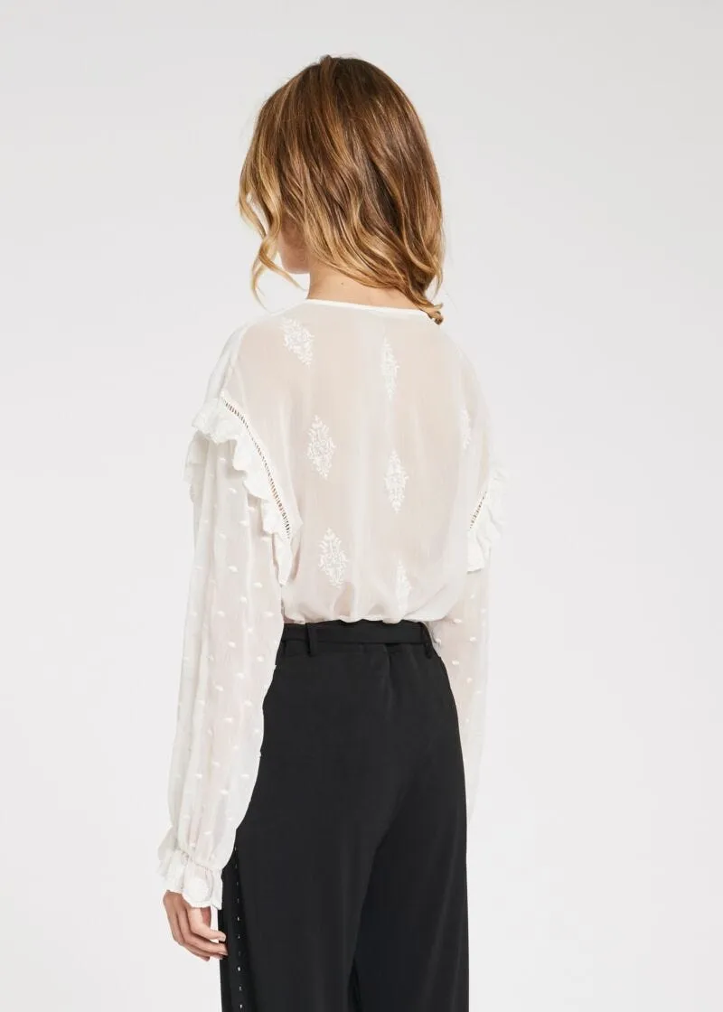 Blusa in tessuto fluido