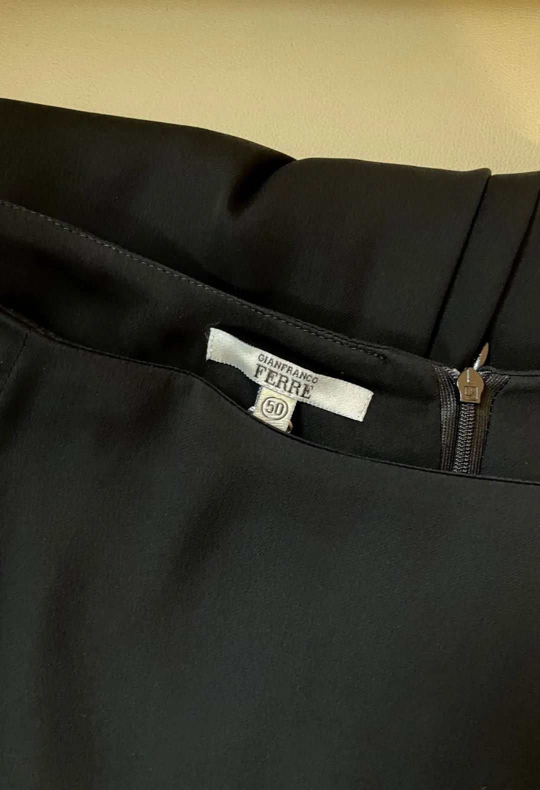 Gonna lunga nera misto seta vintage Gianfranco Ferré NOS