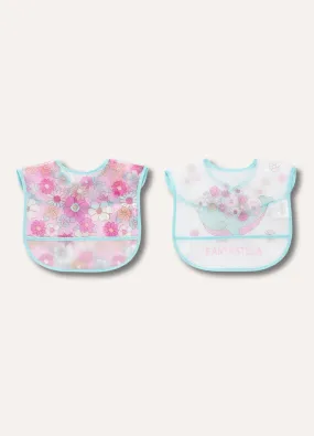 Pack 2 bavaglini impermeabili con tasca