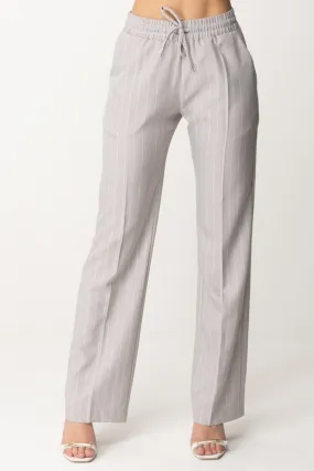 Pantaloni gessati grigio